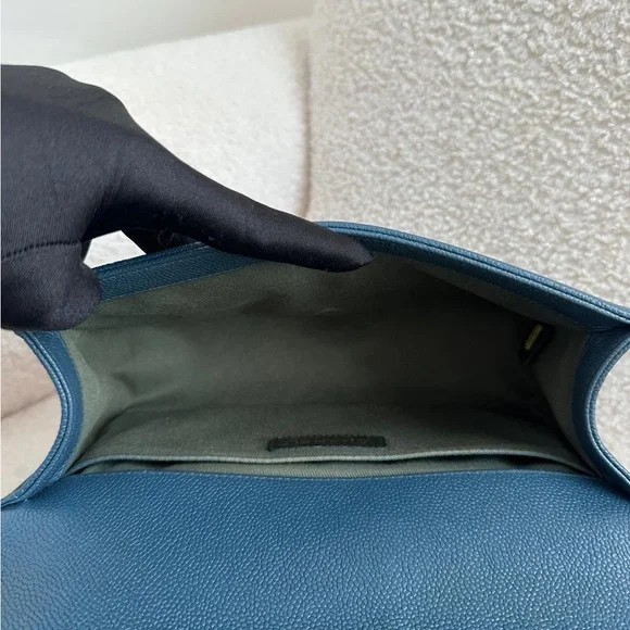 Chanel Leboy Medium Caviar Blue Handbag GHW series 23 - Picture 9 of 16